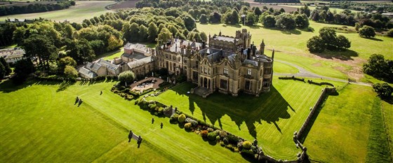 Birds eye view of Allerton Castle