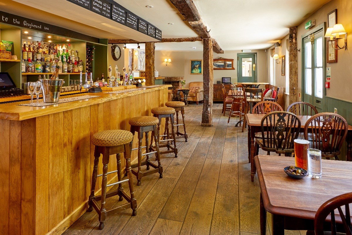 The welcoming bar