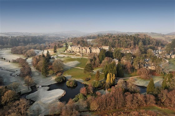 Winter aerial shot
