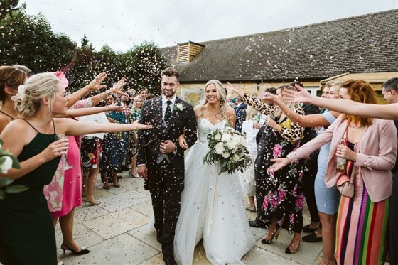 Natural confetti is allowed