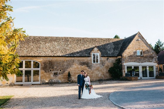 The Cotswold stone barn is a beautiful backdrop for photographs