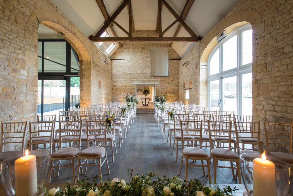 Looking back down the aisle