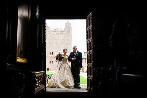 Entering the great hall for a ceremony