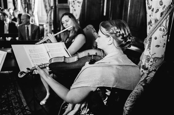 A quartet at a wedding in the great hall