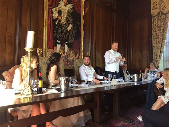 Speeches at the top table 