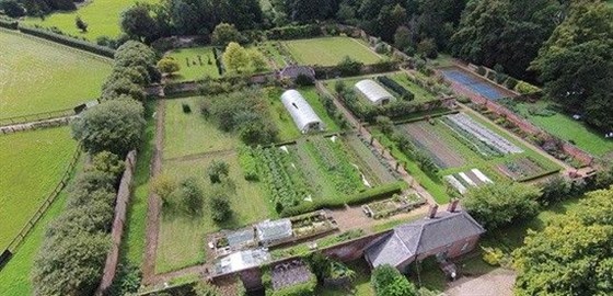 Aerial view of the Walled Garden taken in the 1990s.