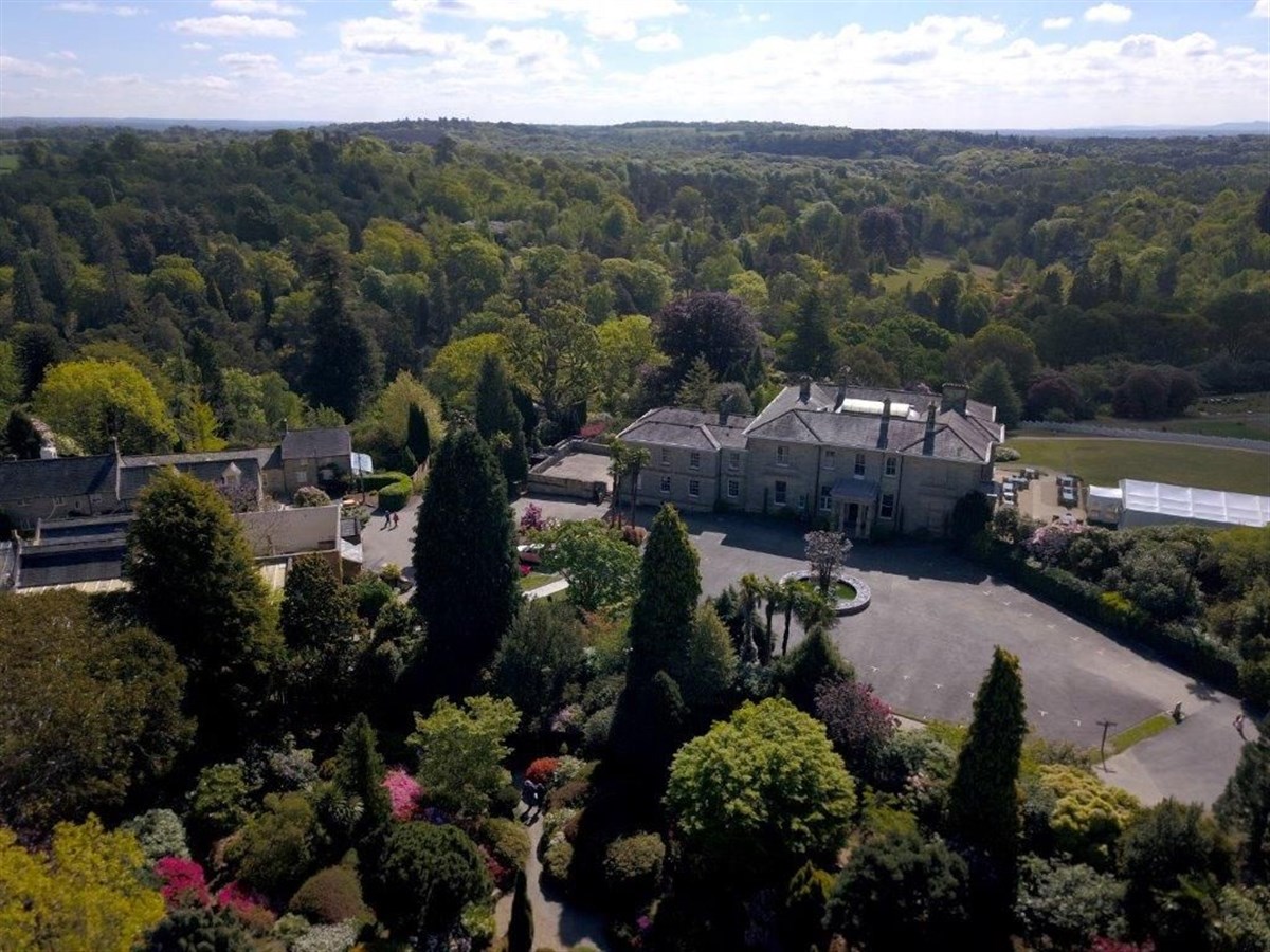 Birds eye view of Leonardslee House