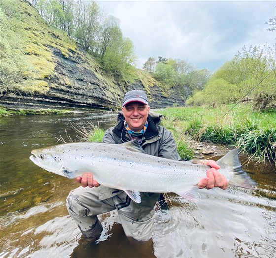 Don Henderson with a Beautiful Spring Salmon.