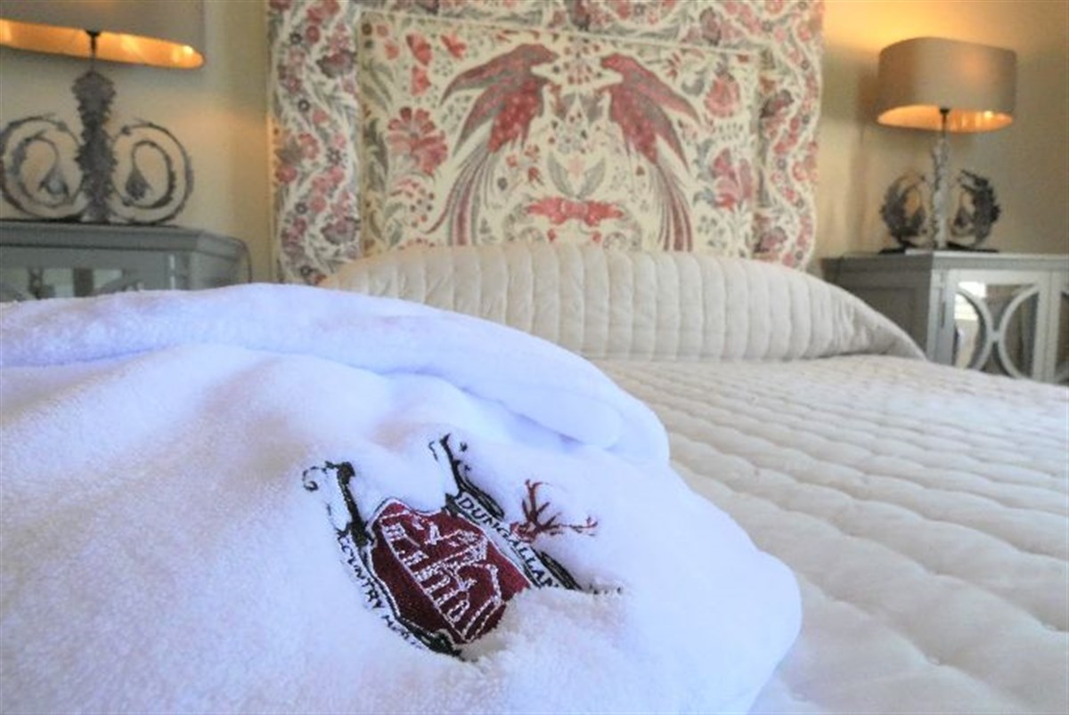 Embroidered soft fluffy bathrobes in every room