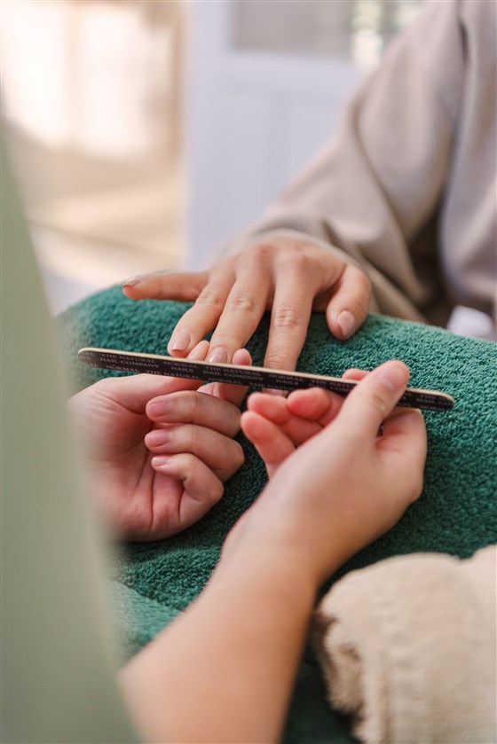 Manicure at Budock Vean Hotel, Natural Health Spa