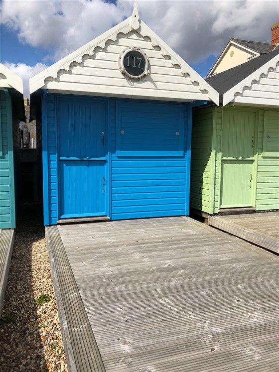 Front with own decking 