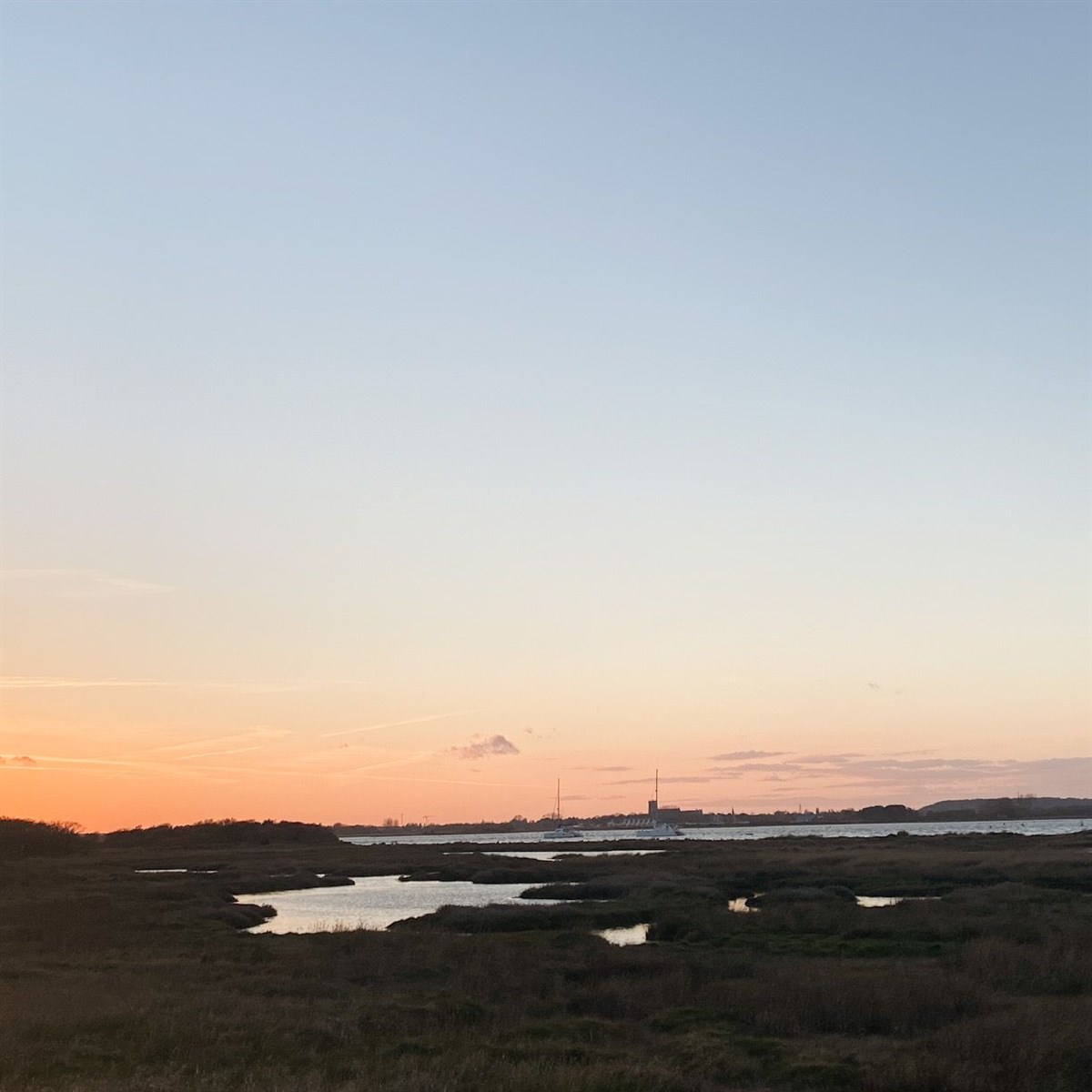 Evening view from rear of the hut