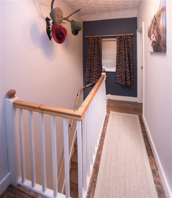 Upstairs hall with Antler Hat stand