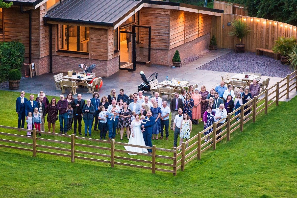 Valleyside Barn - Group shot on terrace