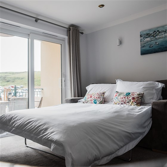 The lounge with sofa bed ready for your stay