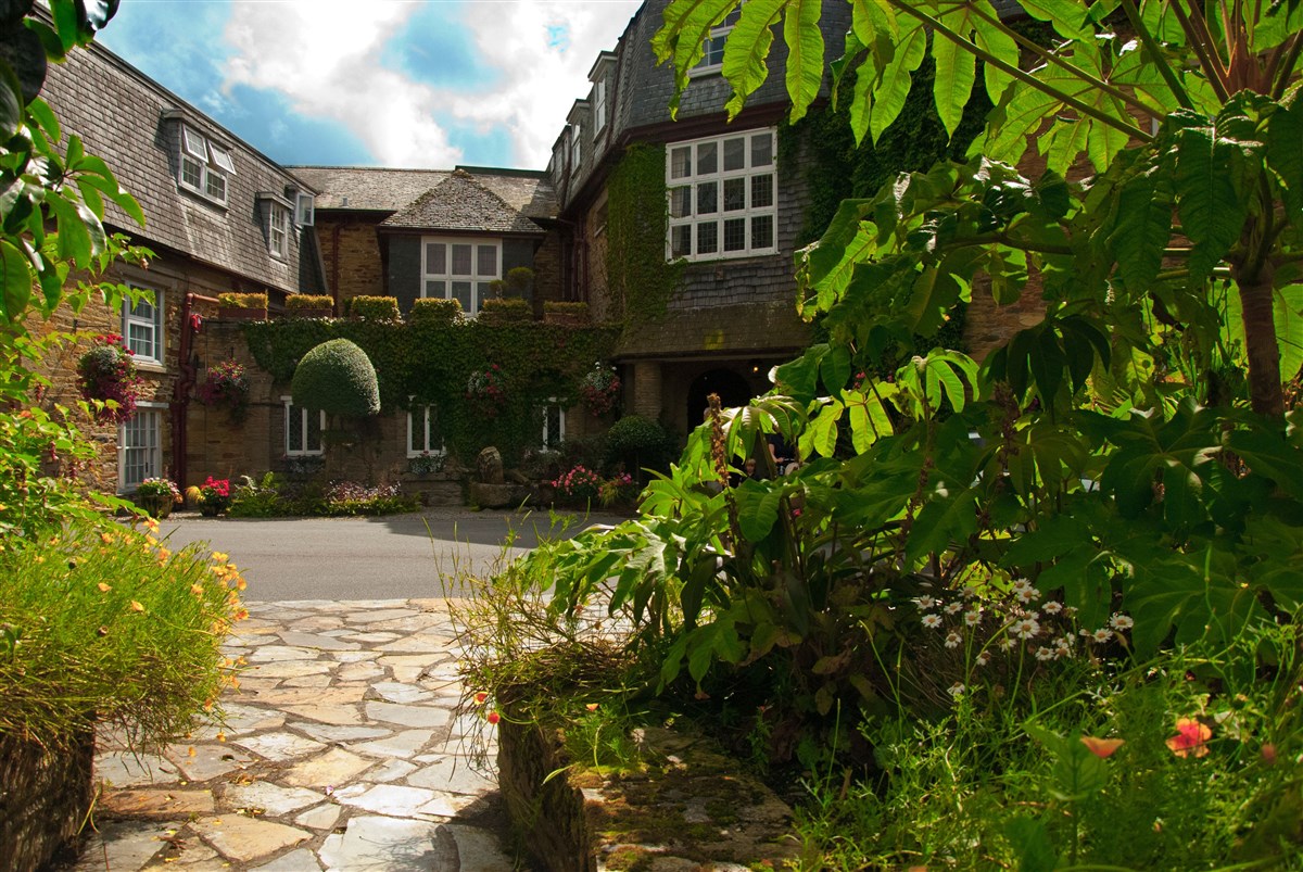 Entrance to Budock Vean Hotel