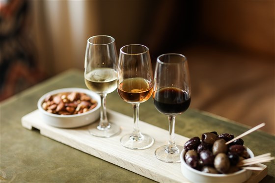 Wine and nibbles at The Alverton