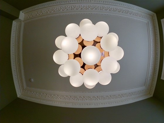 High Georgian ceilings.