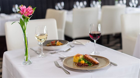 Duck main course in Bay View Restaurant 
