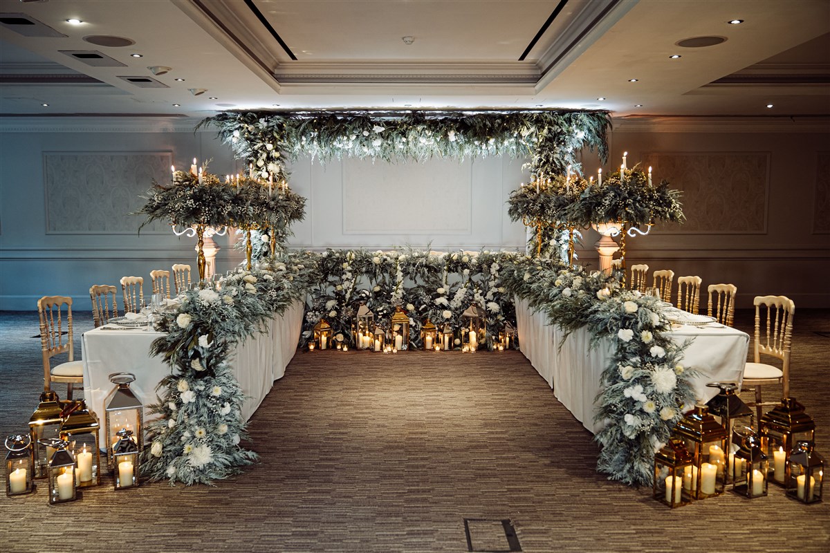 The Shelley Suite laid for a Winter Reception