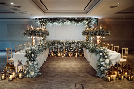 The Shelley Suite laid for a Winter Reception