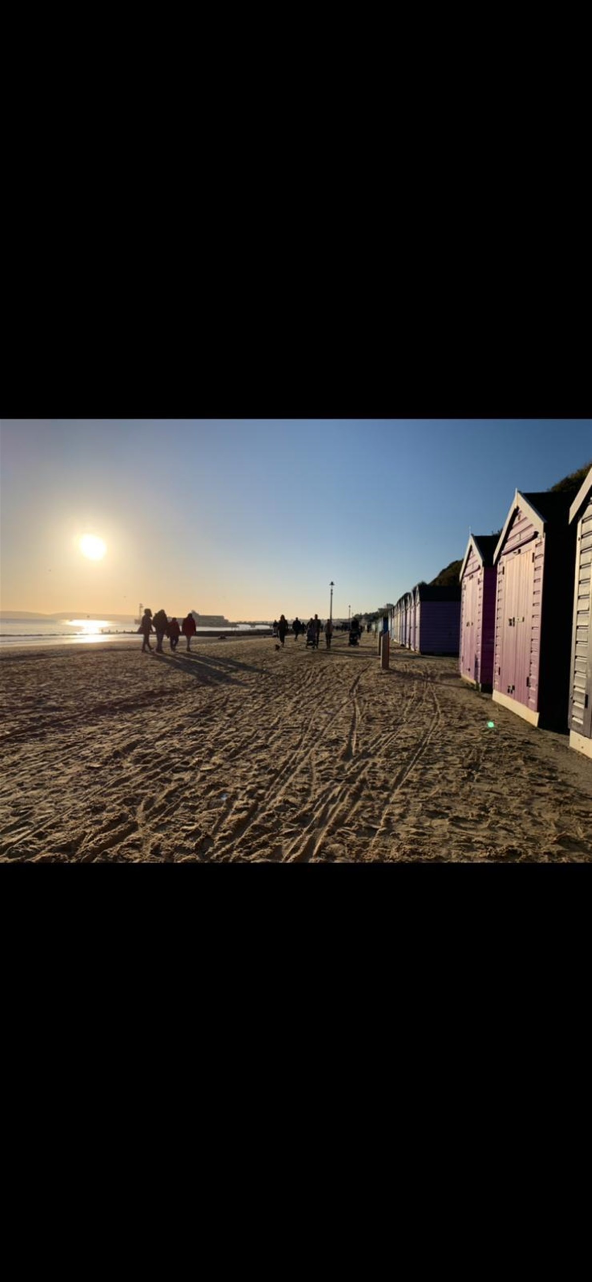 A winters picture, showing distance to Bournemouth pier also