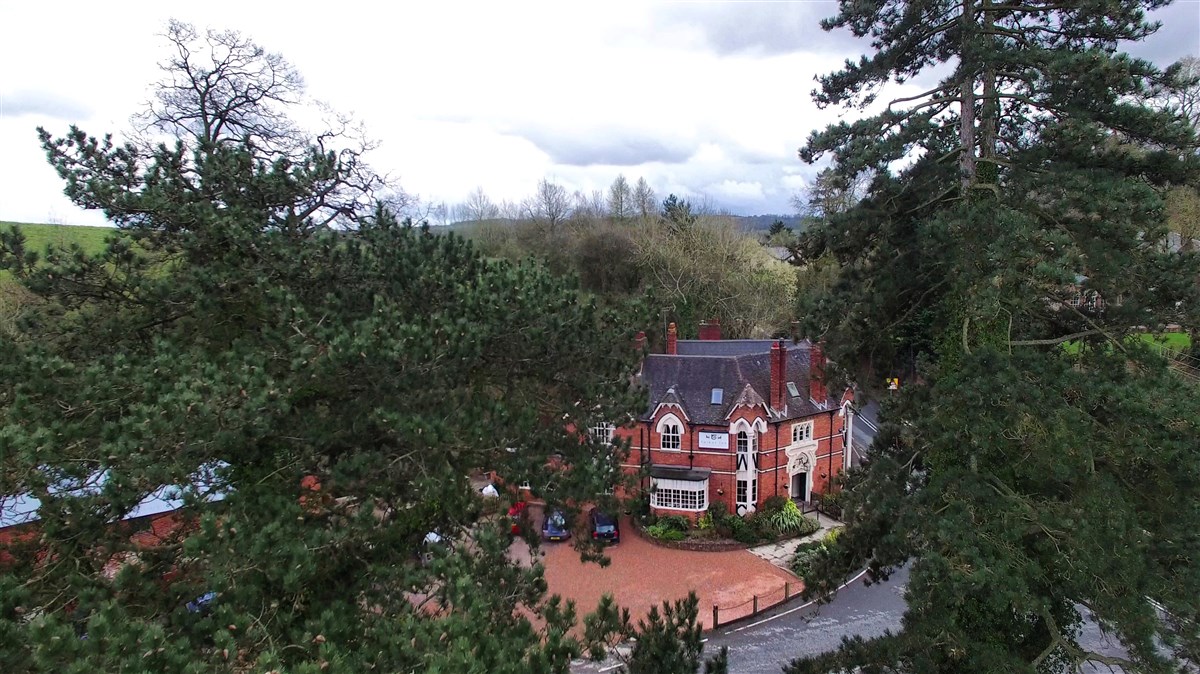 The Talbot Inn from above