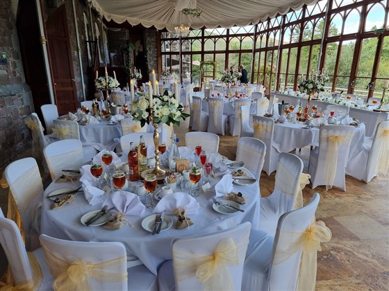 Conservatory Styled Wedding Breakfast