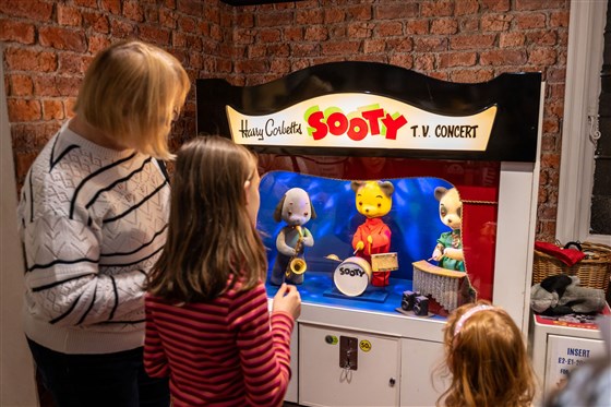 Sooty penny slot machine at Abbey House Museum