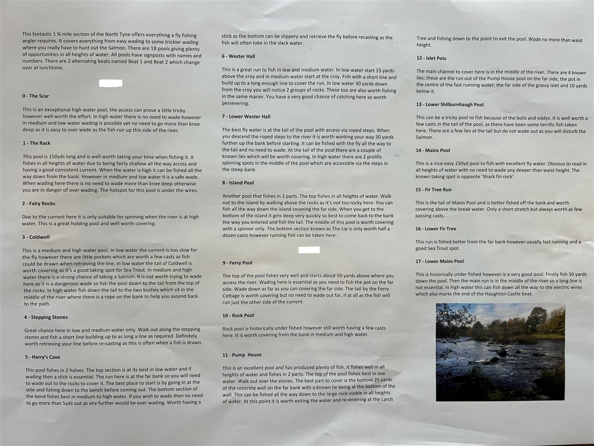 Fishing Notes
