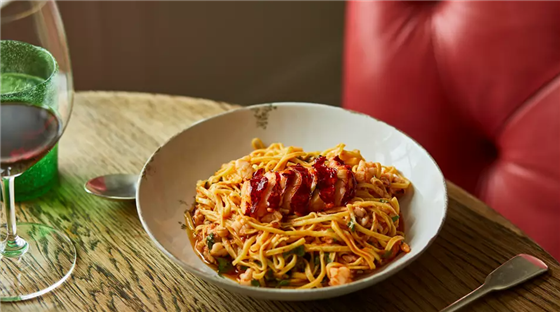 Cornish native lobster linguini, parmesan, chili and lemon.
