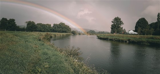Rainbow on the river