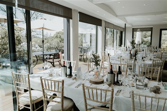 Wedding breakfast set up