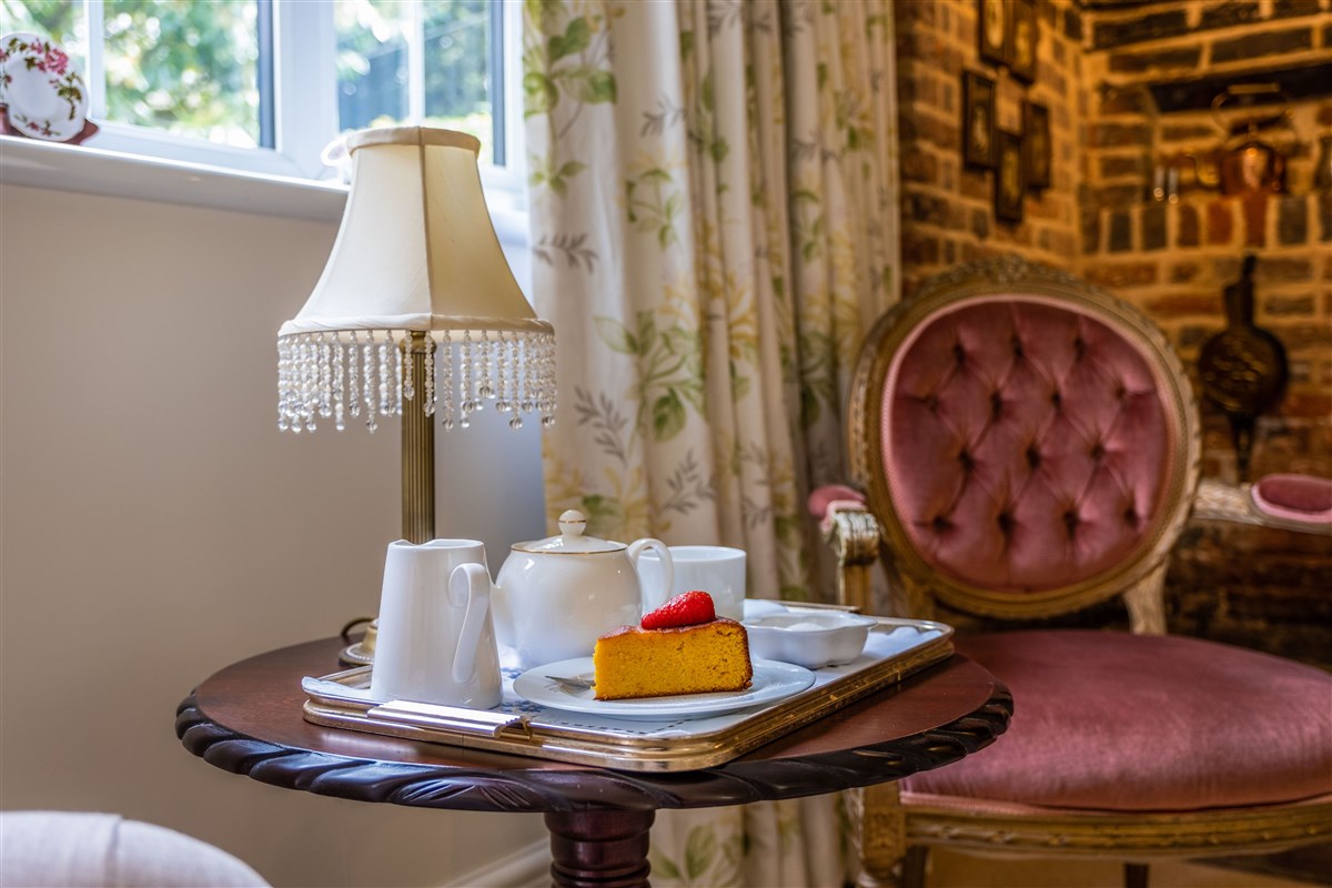Complimentary teaand cake  in the guest lounge
