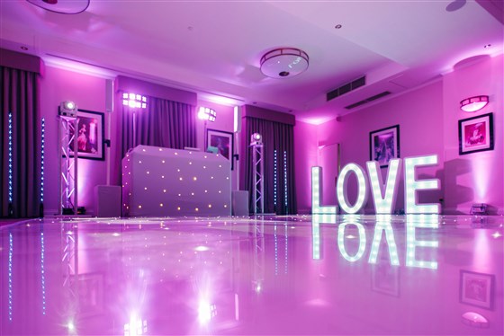 Wedding party in the York Suite