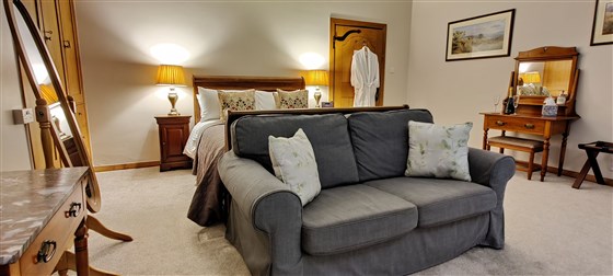 Greenaleigh bedroom, at Bossington Hall Luxury bed and Breakfast, Porlock, Somerset