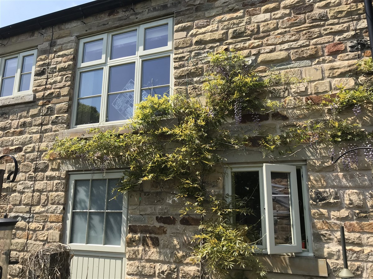 Wisteria up the barn conversion
