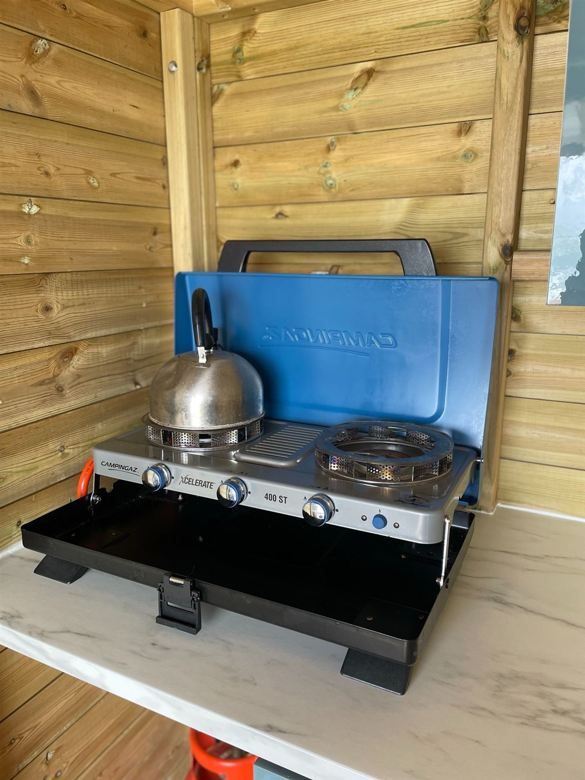 Double Gas Burner & Kettle