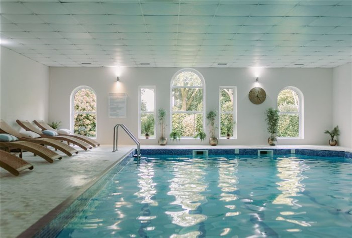 The heated swimming pool