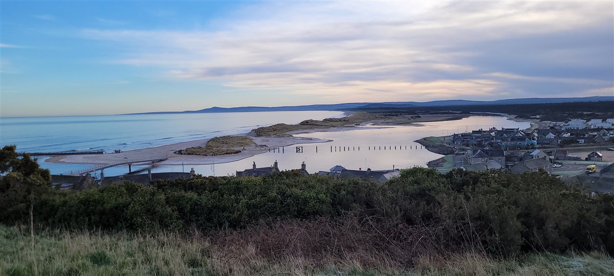 Lossie estuary from Prospect Terrace Lossiemouth