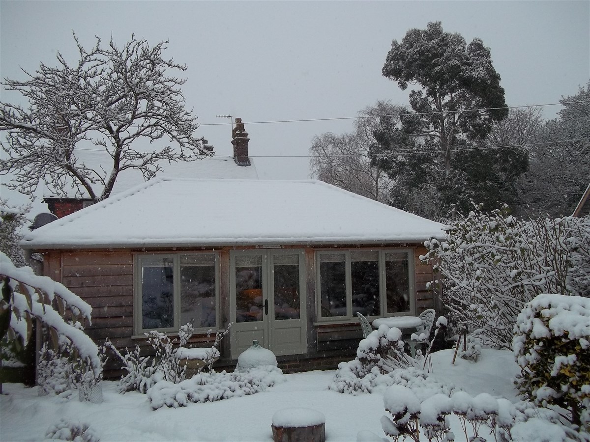 Cosy Potting Shed in Winter