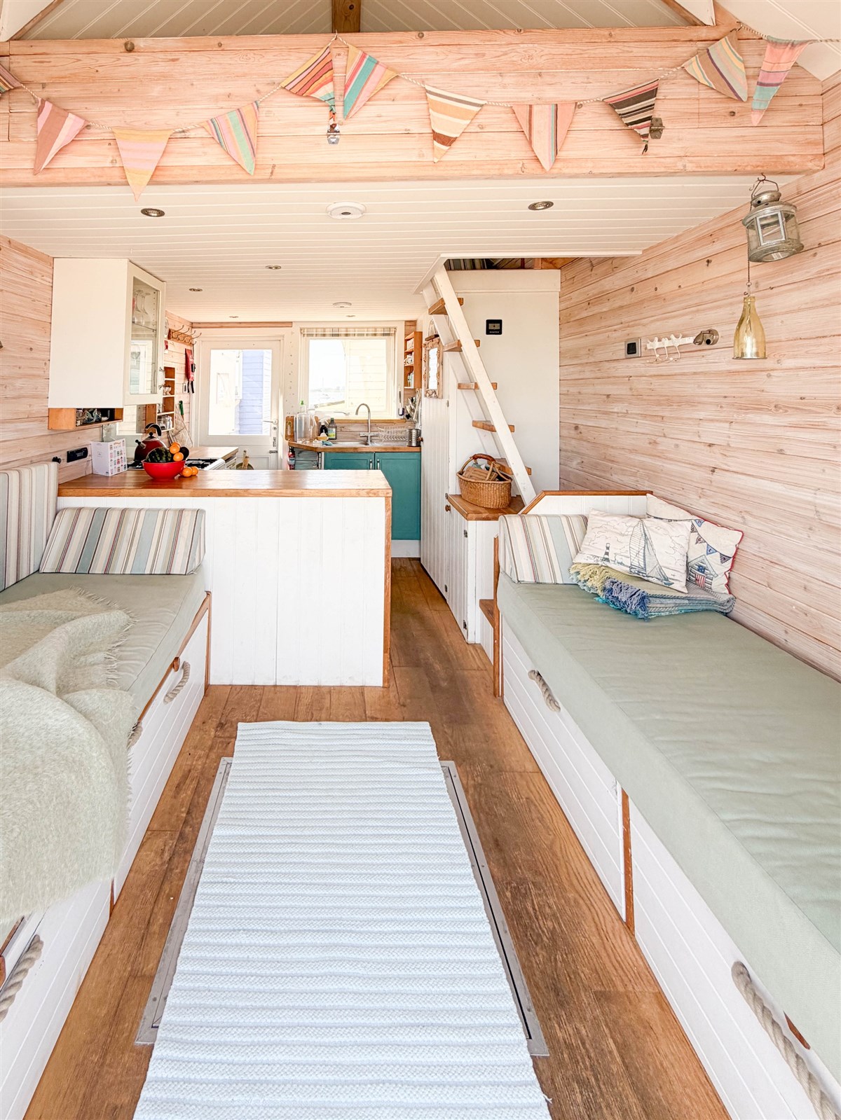 Inside hut 