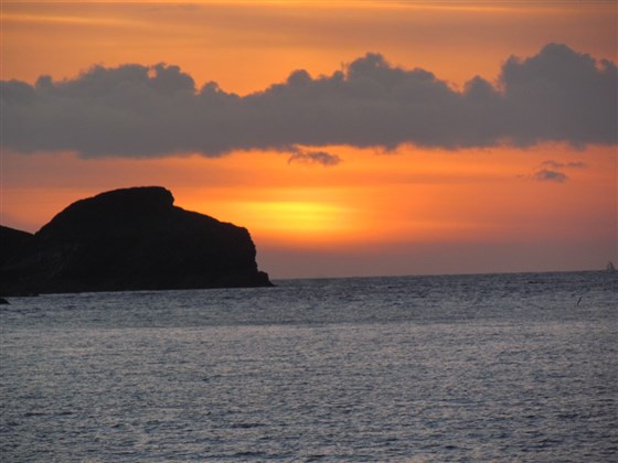 Sun set over the bay