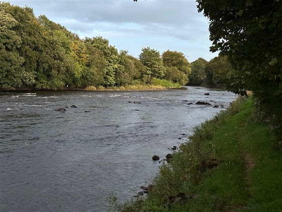 Looking Upstream from The Snaa on the river Mourne to the meetings of the River Strule and River Derg