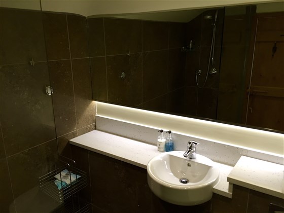 Aqualisa walk in shower  with underfloor heating