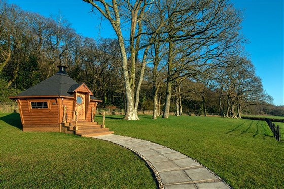 The Nordic style BBQ hut can be used any time of year