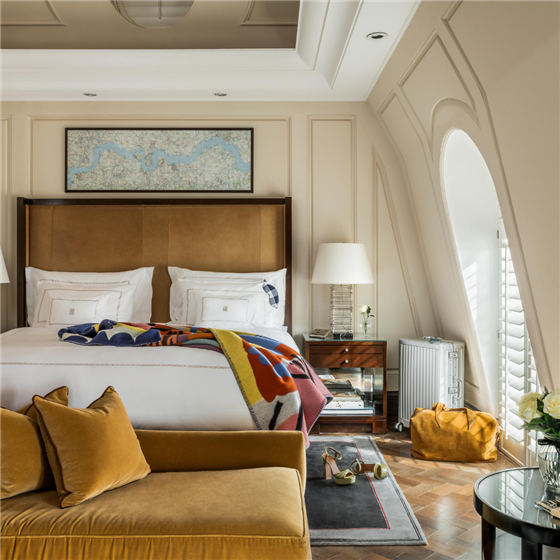 Bedroom within Corinthia London 