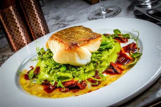 Pan-fried cod loin