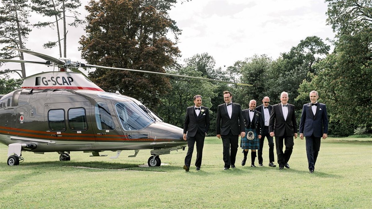 Helicopter arrival