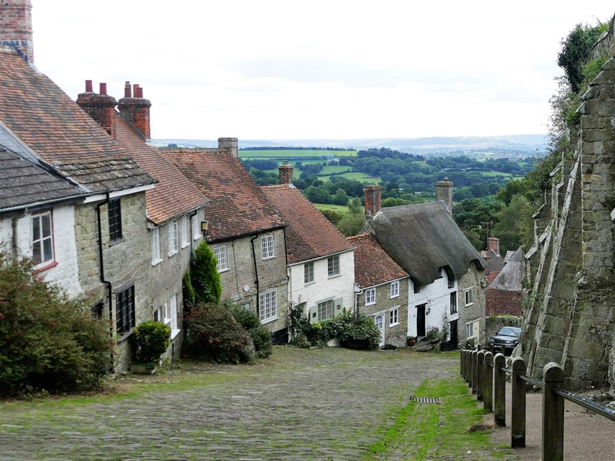 En los alrededores de Gold Hill Shaftesbury